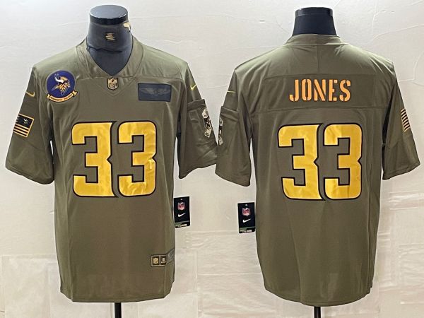 Men Minnesota Vikings #33 Jones Gold 2024 Nike Vapor Untouchable Limited NFL Jersey->minnesota vikings->NFL Jersey